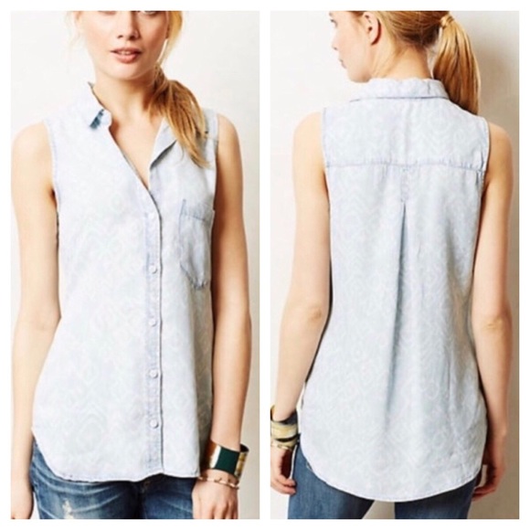 Anthropologie Tops - Cloth and Stone Sleeveless Button Top Size Large